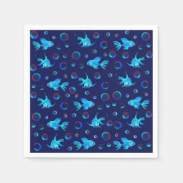 Guardanapo De Papel padrão de peixe azul