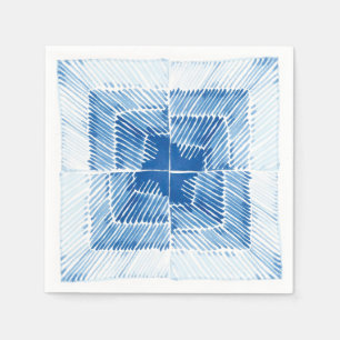 Guardanapo De Papel Padrão de pigmento do Shibori Japonês azul de In