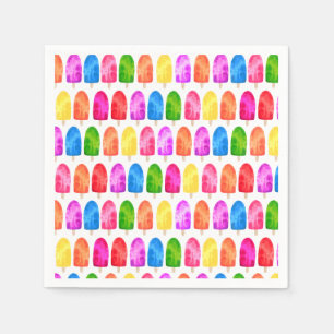 Guardanapo De Papel Padrão de pirulito de gelo Popsicle colorido