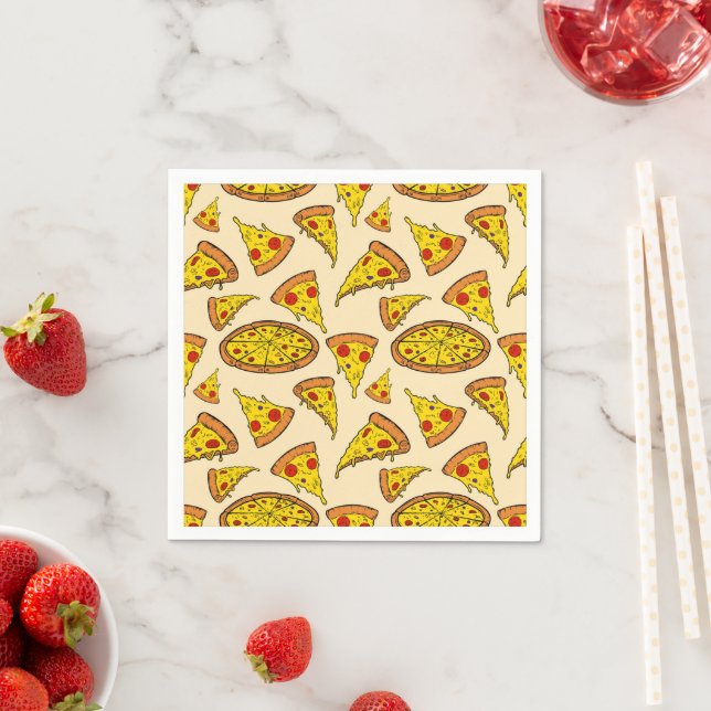 Guardanapo De Papel Padrão de Pizza de Queijo de Fusão (Insitu)