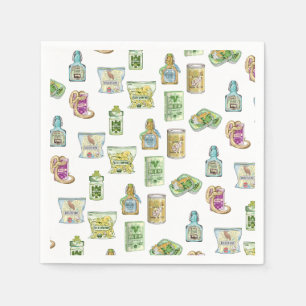 Guardanapo De Papel Padrão de poção da bruxa duplo