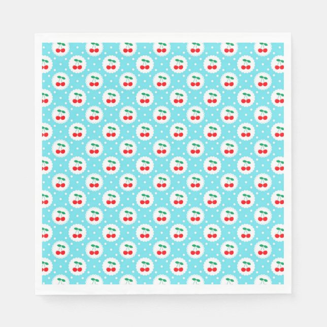 Guardanapo De Papel Padrão de Pontos de Cereja – Presente e Decoração  (Frente)
