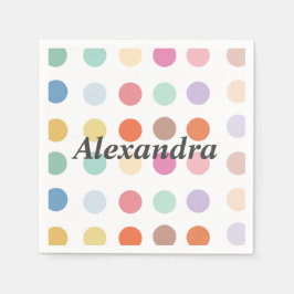 Guardanapo De Papel Padrão de pontos multicolores