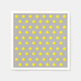 Guardanapo De Papel Padrão de Pontos Polca Ensolarado