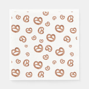 Guardanapo De Papel Padrão de Pretzel de Mola Salgada