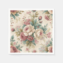 Padrão de Rosa Inglesa em Chintz Botânico Vitorian