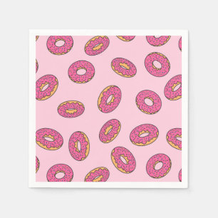 Guardanapo De Papel Padrão de Rosquinha do pulverizador rosa