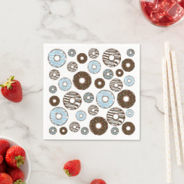 Guardanapo De Papel Padrão De Rosquinhas, Rosquinhas Azuis, Rosquinhas