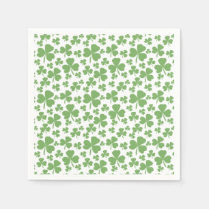 Guardanapo De Papel Padrão de Shamrock de verde-bonito