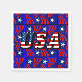 Guardanapo De Papel Padrão de Sinalizador de abstrato com o Documento