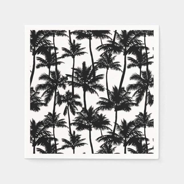 Guardanapo De Papel Padrão de Sombra da Árvore Palm (Frente)