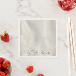 Guardanapo De Papel Padrão de Toalha de Mesa Pintada Off-White e Cinza