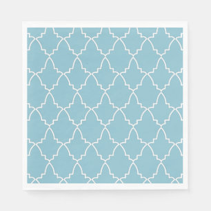 Guardanapo De Papel Padrão de trava marroquina azul claro