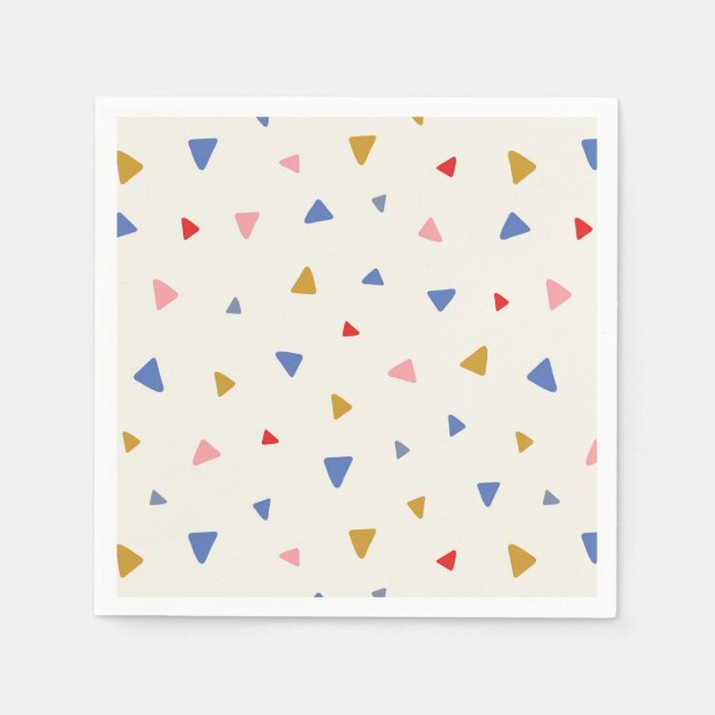 Guardanapo De Papel Padrão de triângulo com o toque da mão (Frente)