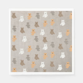 Guardanapo De Papel Padrão de Urso Bonito
