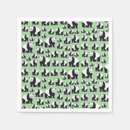 Guardanapo De Papel Padrão de Urso de Panda Bonito