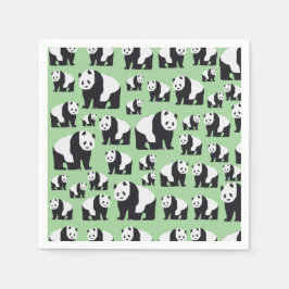Guardanapo De Papel Padrão de Urso de Panda Bonito