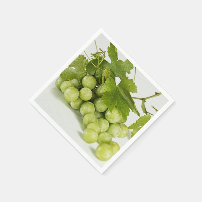 Guardanapo de papel padrão de uvas verdes (Canto)