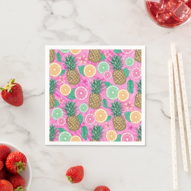 Guardanapo De Papel Padrão de Verão na Praia  (Insitu)