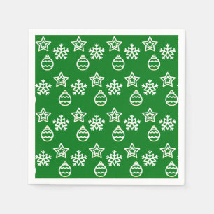 Guardanapo De Papel Padrão de vetor de Natal em verde