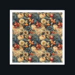 Guardanapo De Papel Padrão de Vintage de Ação de Graças Floral (12)<br><div class="desc">Este guardanapo de mesa é uma mistura harmoniosa de botânicos vegetais antigos e o charme caprichoso de padrões de squash. Traz a beleza do mundo natural para os dedos,  criando uma sinfonia visual. Peça a sua agora!</div>