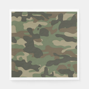 Guardanapo De Papel Padrão do Exército Verde Camo de Camuflagem