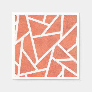 Guardanapo De Papel Padrão do mosaico laranja mandarino