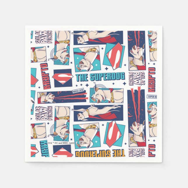 Guardanapo De Papel Padrão do painel de músicas Krypto (Frente)