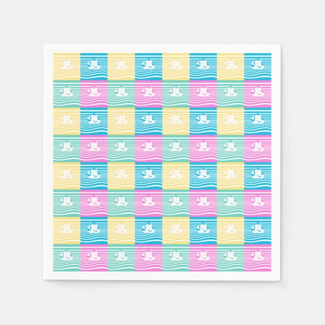 Guardanapo De Papel Padrão dos navios à vela (Frente)