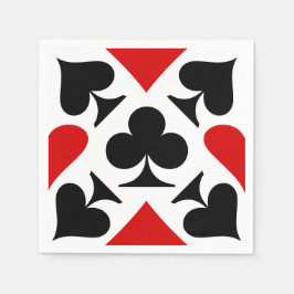 Guardanapo De Papel Padrão dos símbolos de reprodução de vermelho, pre