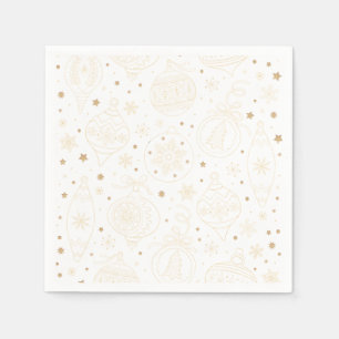 Guardanapo De Papel Padrão Dourado de decoração de árvores de Natal