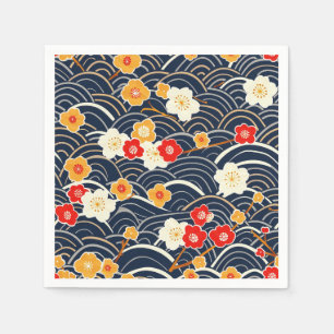 Guardanapo De Papel Padrão Elegante De Flor De Cereja Sem Costura (12)