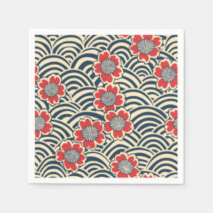 Guardanapo De Papel Padrão Elegante De Flor De Cereja Sem Olho (8)