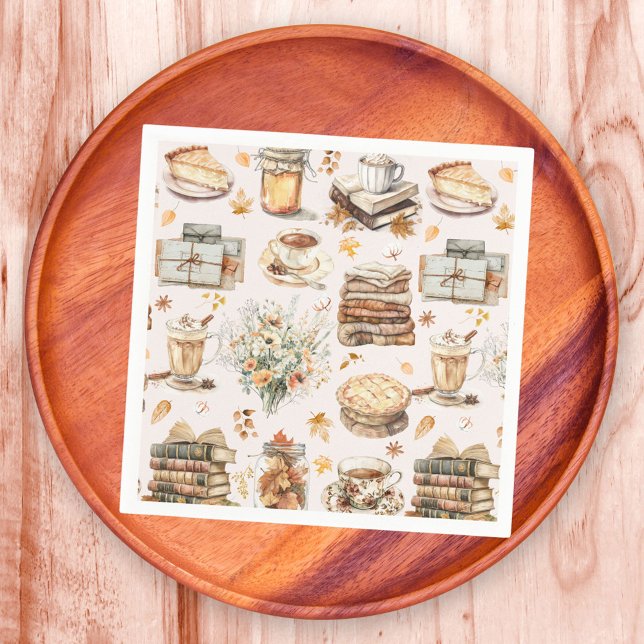 Guardanapo De Papel Padrão Estético Essencial Favorito do outono (In situ)