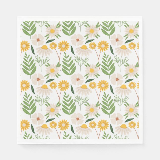 Guardanapo De Papel Padrão Floral (Frente)