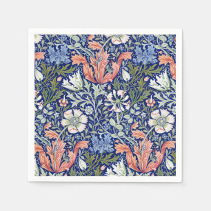 Guardanapo De Papel Padrão Floral Compton 1896 Azul Fundo Morris