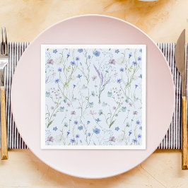 Guardanapo De Papel Padrão Floral de Flor Bonito Roxo Azul