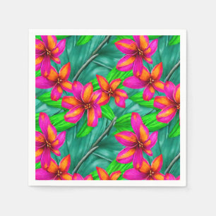 Guardanapo De Papel Padrão Floral de Paraíso Tropical