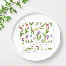 Padrão Floral de Tulipa Colorido Moderno Personali