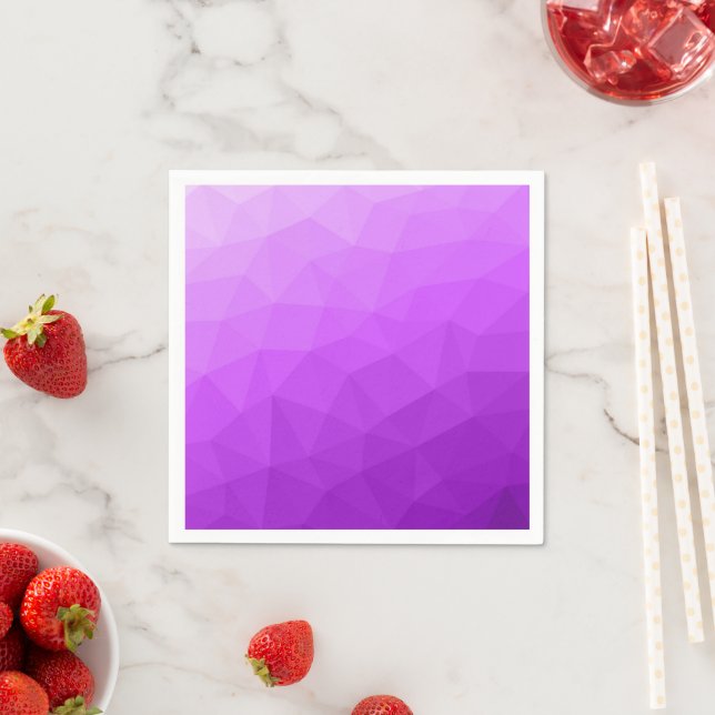 Guardanapo De Papel Padrão geométrico de gradiente de lavanda roxa (Insitu)
