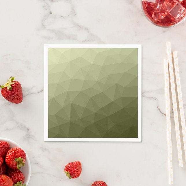 Guardanapo De Papel Padrão geométrico de malha verde-claro do exército (Insitu)