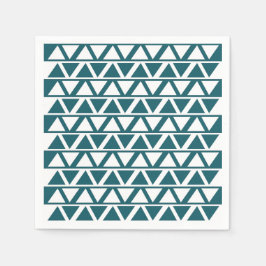 Guardanapo De Papel Padrão Geométrico de Stripes de Triângulo Branco A