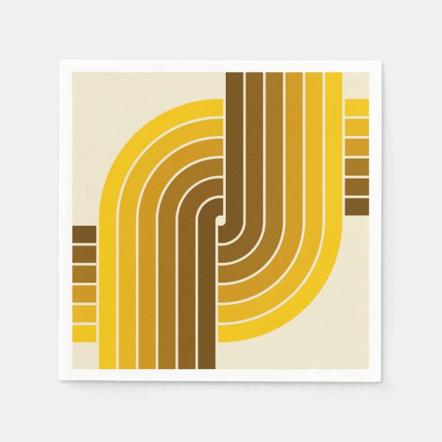 Guardanapo De Papel Padrão Geométrico do Estilo de Imagem Retroativa d (Frente)