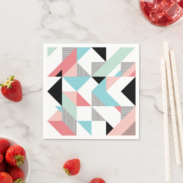 Guardanapo De Papel Padrão Geométrico Moderno (Insitu)