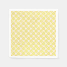 Guardanapo De Papel Padrão Geométrico Moderno Amarelo Pastel Ensolarad