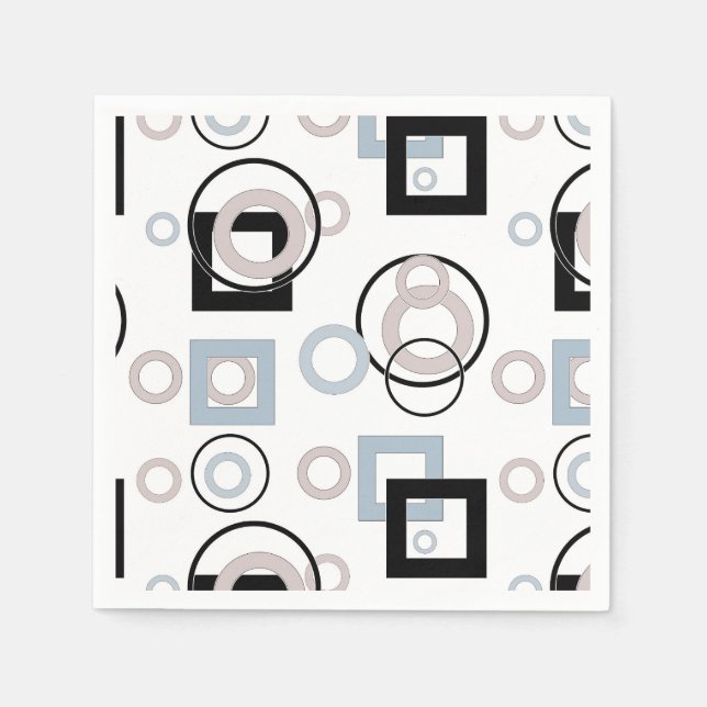 Guardanapo De Papel Padrão geométrico moderno multicolor (Frente)