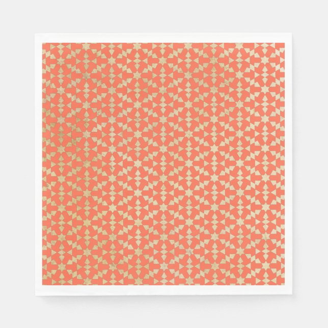 Guardanapo De Papel Padrão Geométrico Mosaico Etnoso-marroquino (Frente)