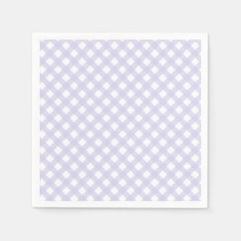 Guardanapo De Papel Padrão Gingham do Estilo do País da lavanda