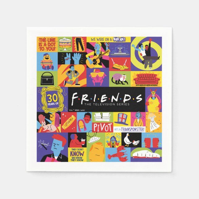 Guardanapo De Papel Padrão Icônico FRIENDS™ (Frente)