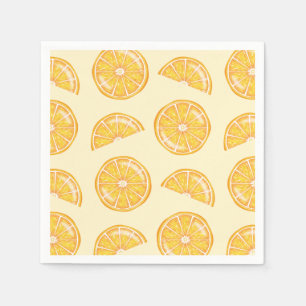 Guardanapo De Papel Padrão Ilustrado de Fruta de Citros Laranja